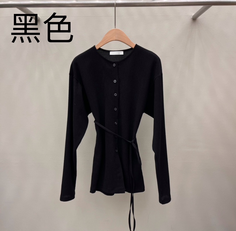 EOOB/LAMEREI直郵韓國代購女裝新品人氣職業針織衫含腰繩開衫EOOB/LAMEREI針織衫圖色2