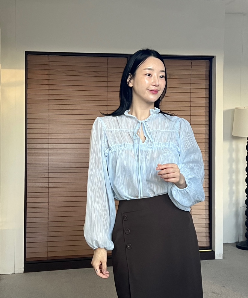 VERNI東大門直郵女裝新款時尚真品人氣職業休閑襯衫蕾絲衫絨VERNI襯衫/蕾絲衫