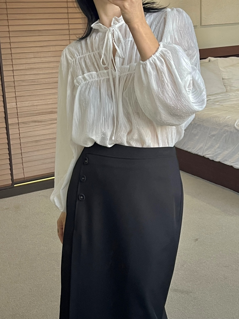 VERNI東大門直郵女裝新款時尚真品人氣職業休閑襯衫蕾絲衫絨VERNI襯衫/蕾絲衫