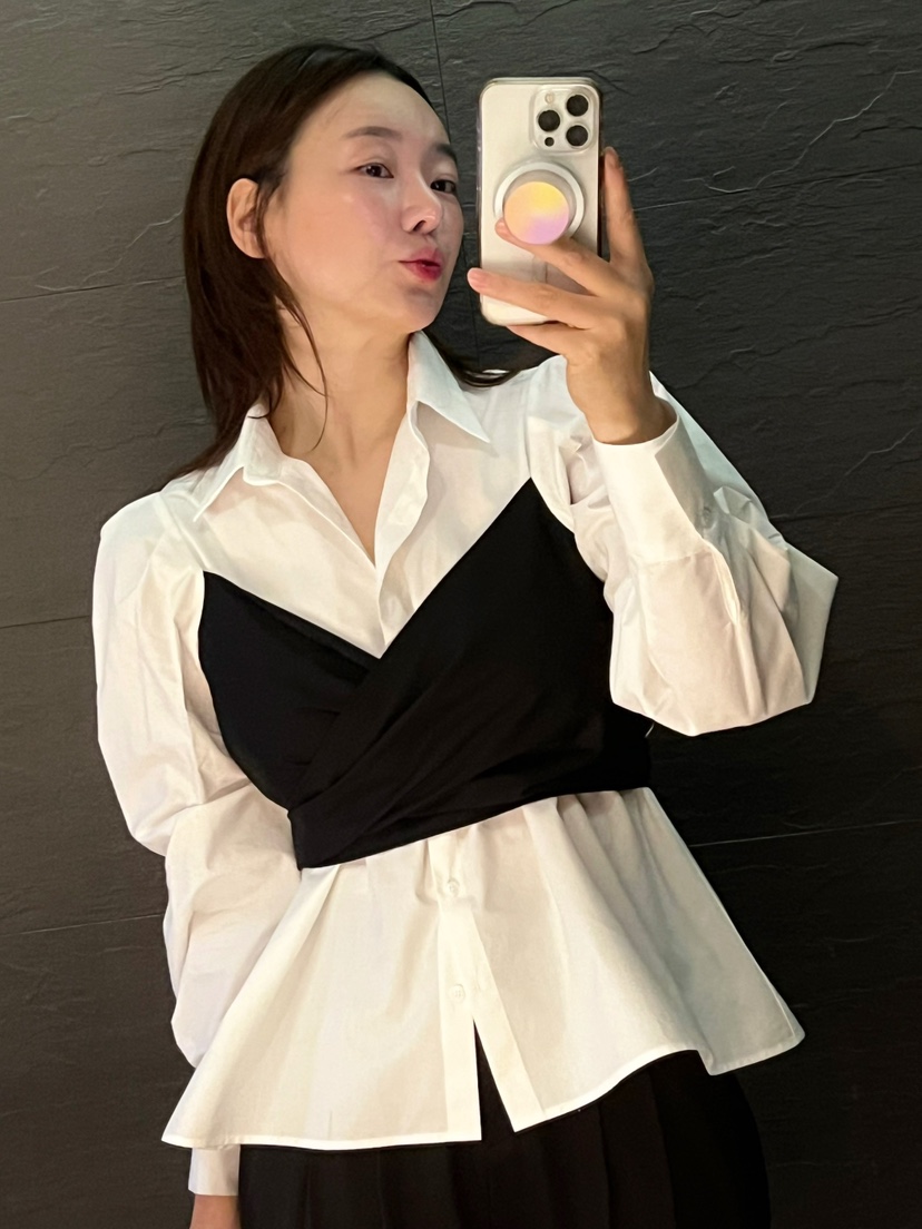 VERNI韓國直郵女裝新款推薦熱賣時尚真品職業25春夏襯衫蕾絲衫VERNI襯衫/蕾絲衫