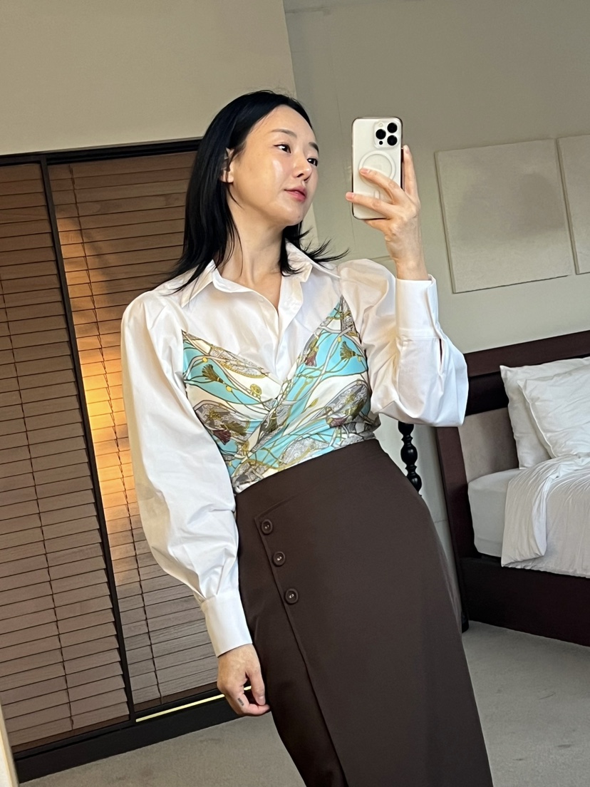 VERNI韓國直郵女裝新款推薦熱賣時尚真品職業25春夏襯衫蕾絲衫VERNI襯衫/蕾絲衫