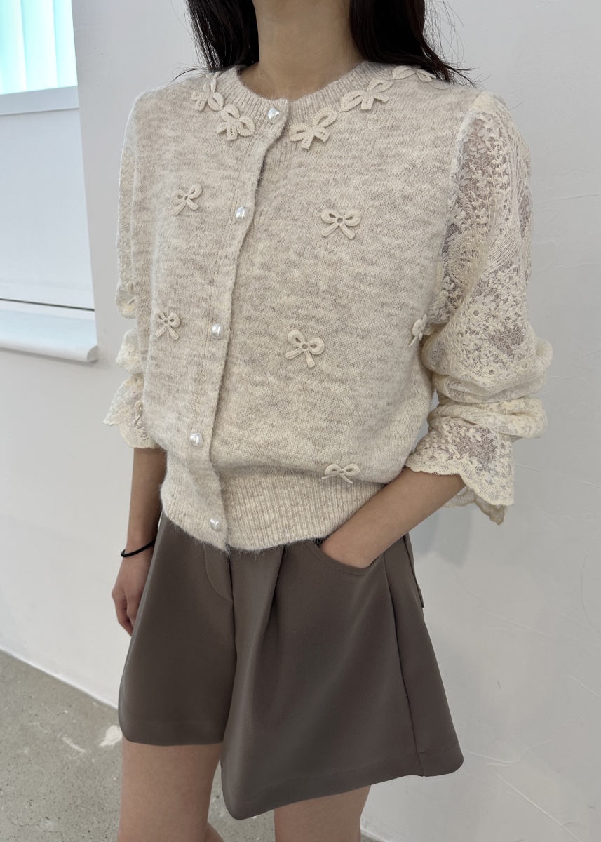 CLASSY-O韓國代購女士新品人氣休閑真品時尚針織衫蝴蝶結開衫CLASSY-O針織衫