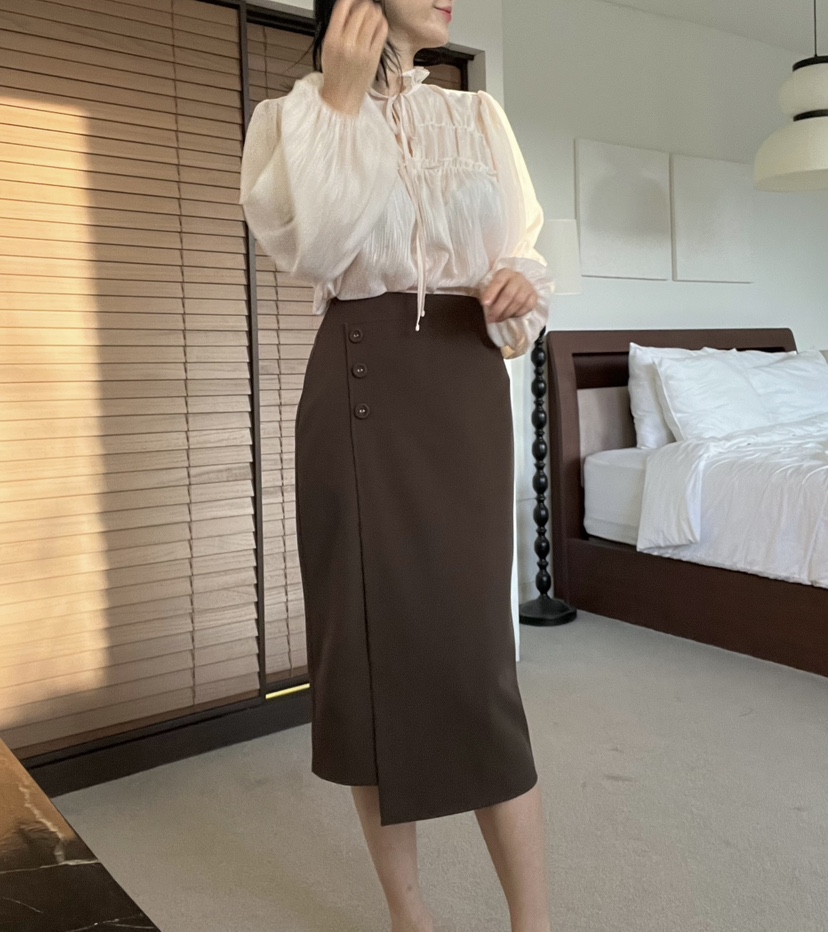 VERNI韓國代購女裝新款休閑人氣25春夏職業推薦半身裙中短裙VERNI半身裙/中短裙