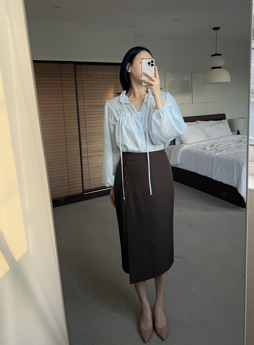 VERNI韓國代購女裝新款休閑人氣25春夏職業推薦半身裙中短裙VERNI半身裙/中短裙