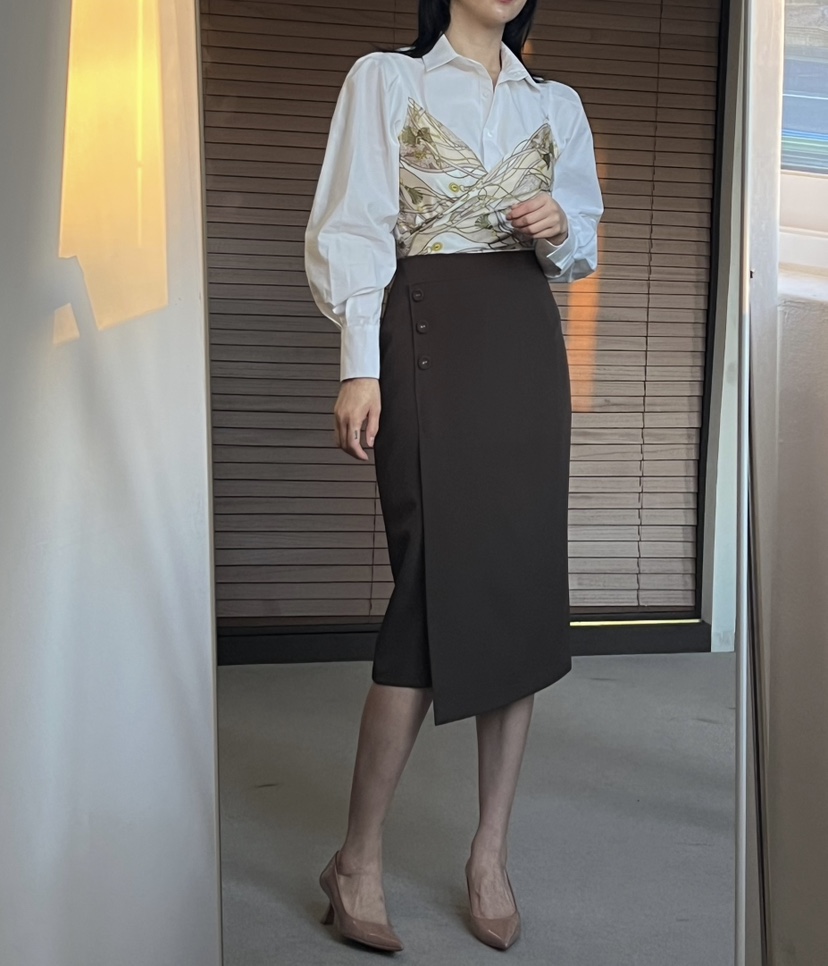 VERNI韓國代購女裝新款休閑人氣25春夏職業推薦半身裙中短裙VERNI半身裙/中短裙
