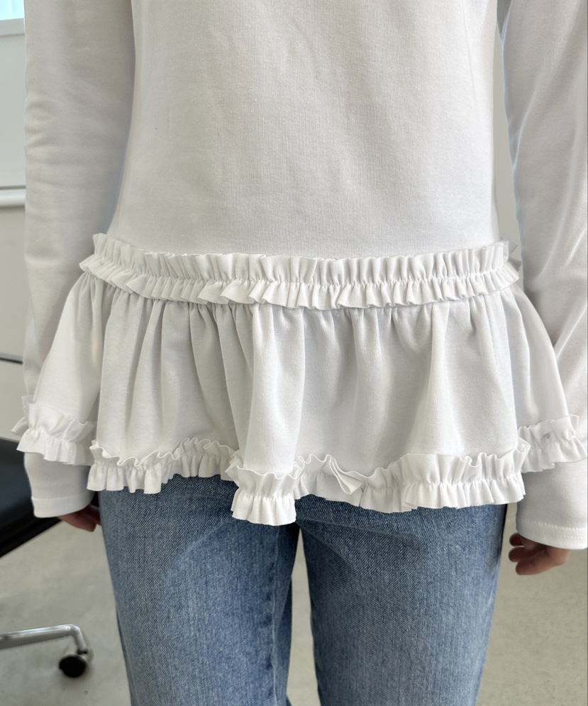 CLASSY-O東大門實拍女裝新品熱賣職業人氣真品長袖T恤荷葉邊CLASSY-O長袖T恤