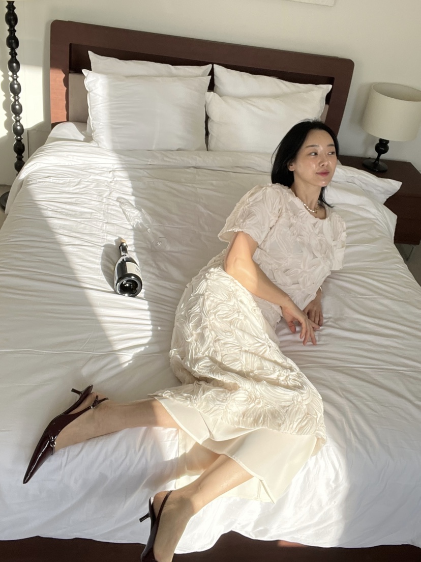 VERNI韓國直郵女士新款人氣休閑熱賣25春夏真品職業推薦長裙VERNI長裙