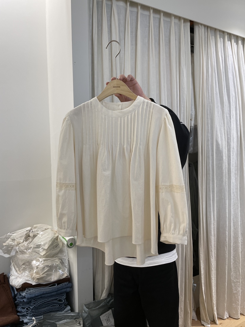 MOVENNE東大門代購女士新款熱賣25春夏職業休閑推薦襯衫蕾絲衫MOVENNE襯衫/蕾絲衫
