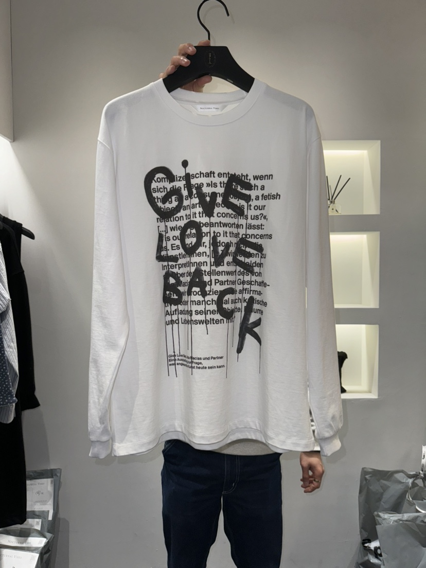 NOCTURNAL VIBE韓國直郵女士新品休閑職業25春夏真品長袖T恤NOCTURNAL VIBE長袖T恤