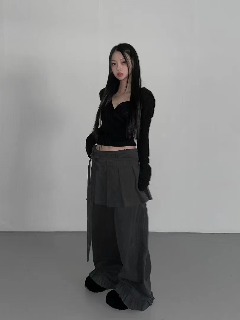 CLEVERGARDEN東大門實拍女裝新款職業熱賣真品休閑針織衫兜帽CLEVERGARDEN針織衫