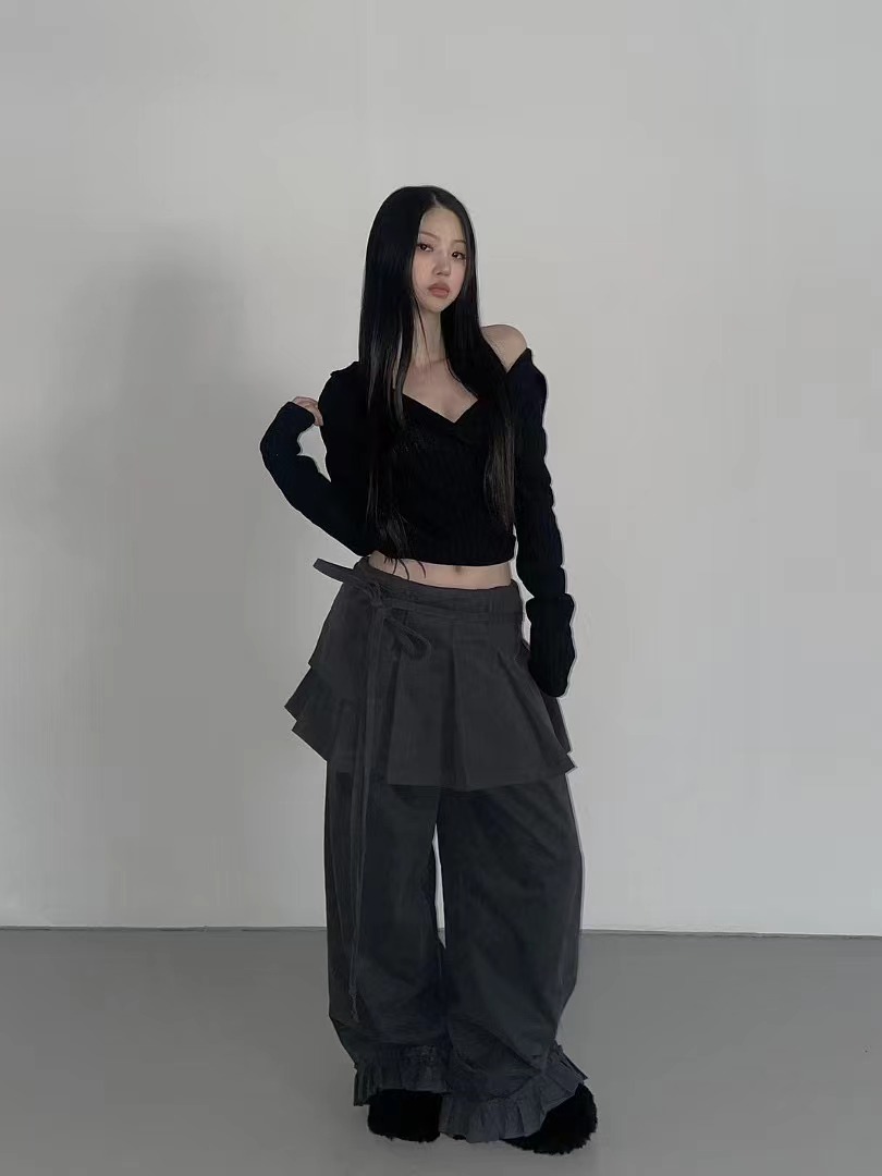 CLEVERGARDEN東大門實拍女裝新款職業熱賣真品休閑針織衫兜帽CLEVERGARDEN針織衫圖色2