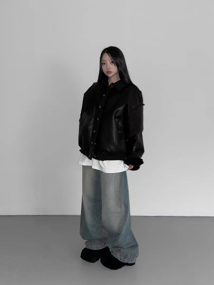 CLEVERGARDEN韓國直郵女裝新款熱賣休閑人氣推薦時尚牛仔褲CLEVERGARDEN牛仔褲