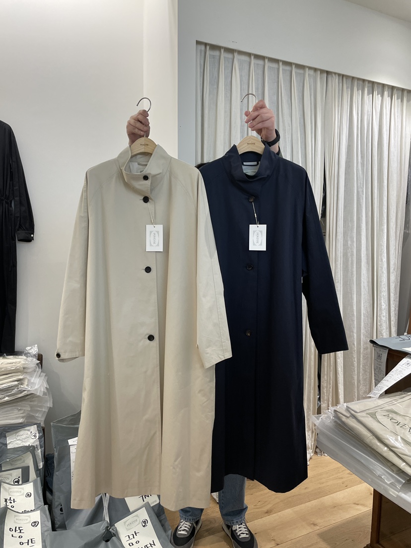MOVENNE東大門代購女士新品時尚25春夏休閑熱賣推薦長款風衣MOVENNE長款風衣