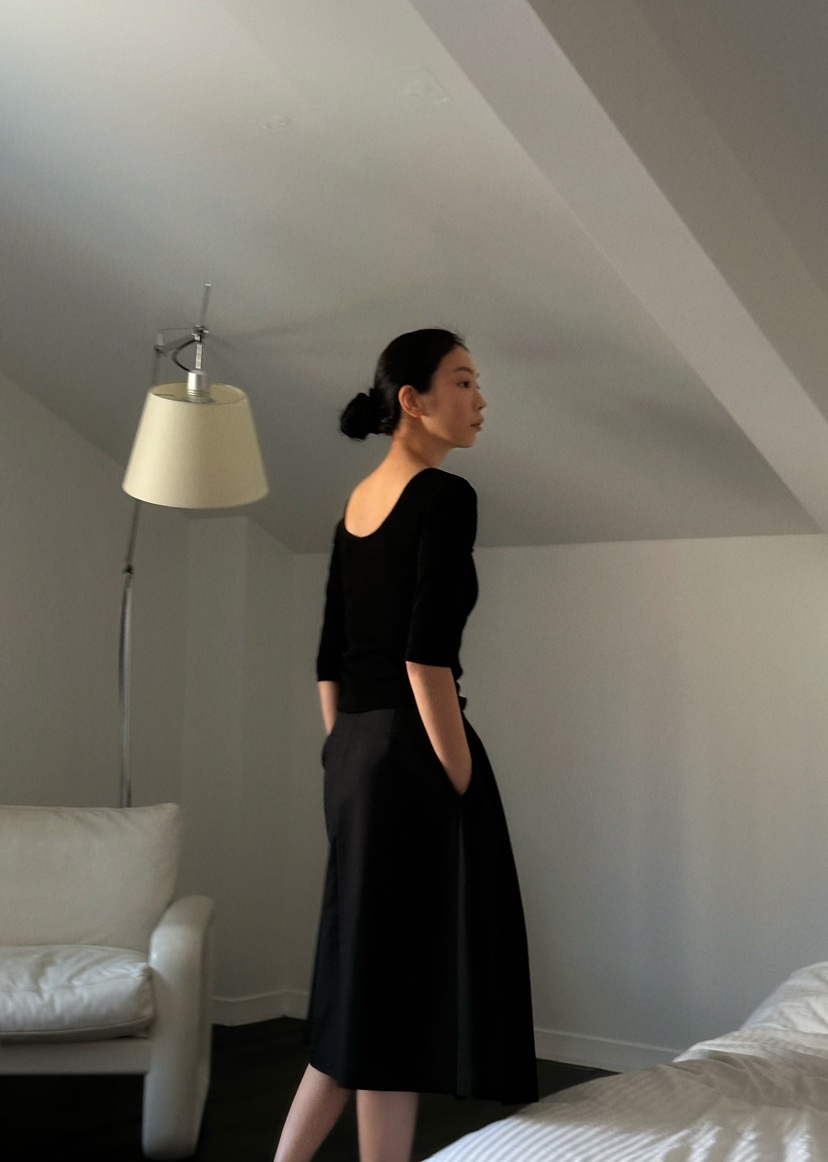 BAIE OUD/OFCEDRE韓國代購女裝新款人氣時尚職業真品25春夏T恤BAIE OUD/OFCEDRET恤