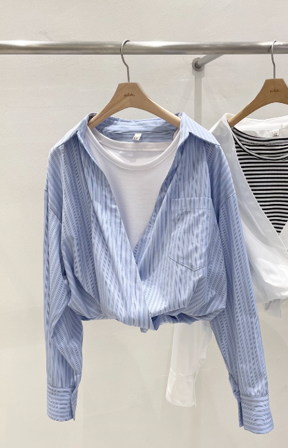 MUSK韓國直郵女裝新品熱賣職業真品時尚休閑25春夏襯衫蕾絲衫MUSK襯衫/蕾絲衫圖色2