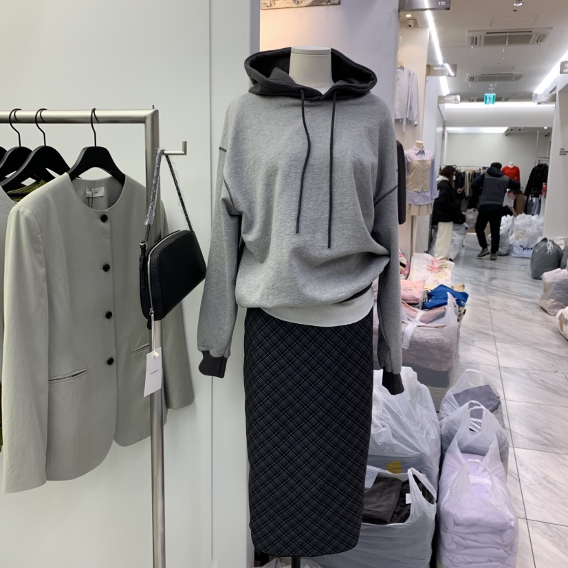 THE WAVE韓國直郵女裝新品真品休閑25春夏職業人氣衛衣連帽THE WAVE衛衣