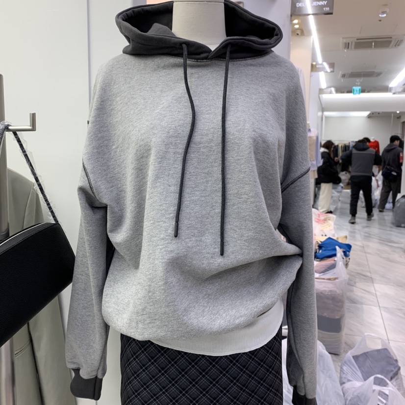 THE WAVE韓國直郵女裝新品真品休閑25春夏職業人氣衛衣連帽THE WAVE衛衣圖色2