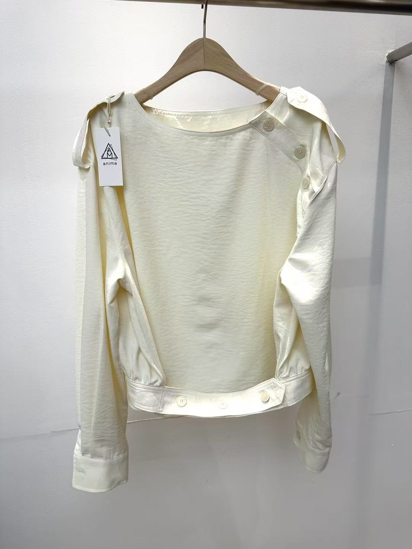 ANIMA直郵韓國代購女裝新品推薦25春夏人氣真品襯衫蕾絲衫腰帶RIETTE襯衫/蕾絲衫