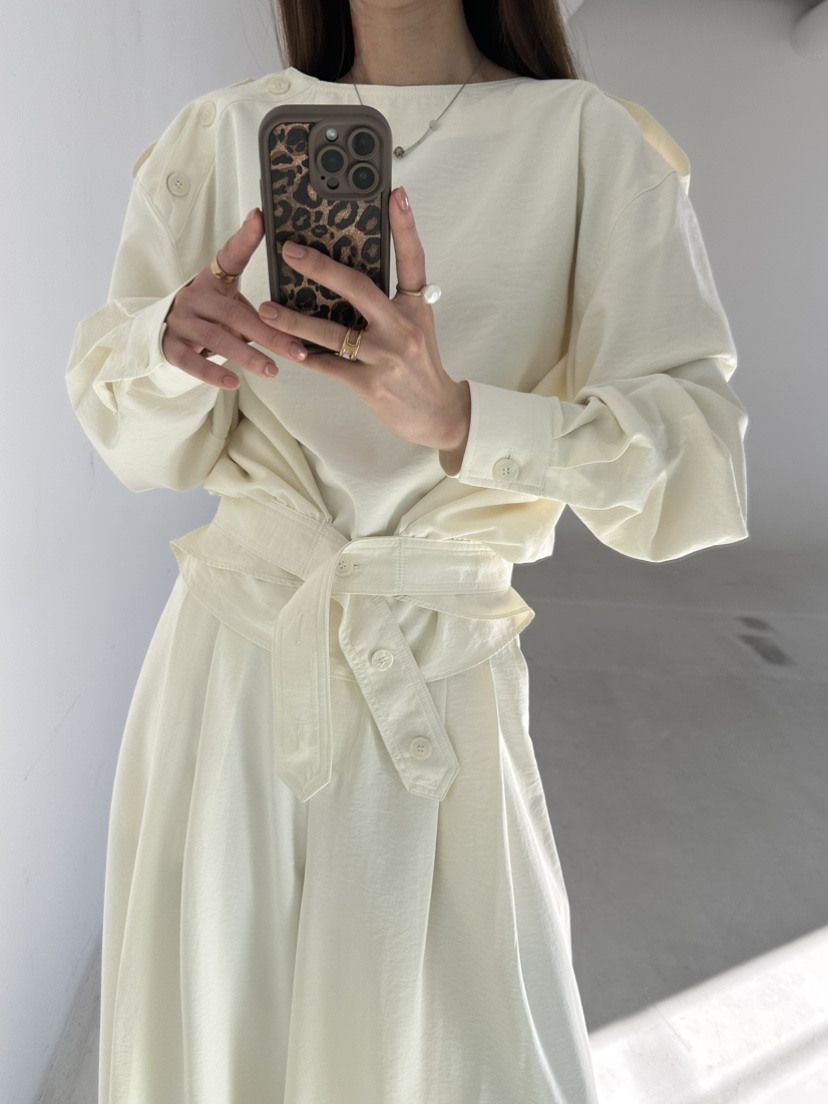 ANIMA直郵韓國代購女裝新品推薦25春夏人氣真品襯衫蕾絲衫腰帶RIETTE襯衫/蕾絲衫