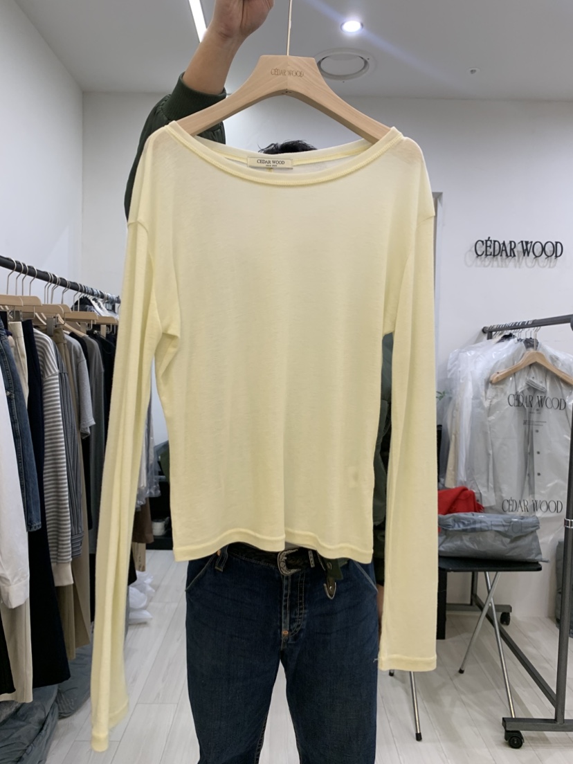 CEDARWOOD韓國直郵東大門代購女裝新品真品休閑25春夏長袖T恤CEDARWOOD長袖T恤圖色2