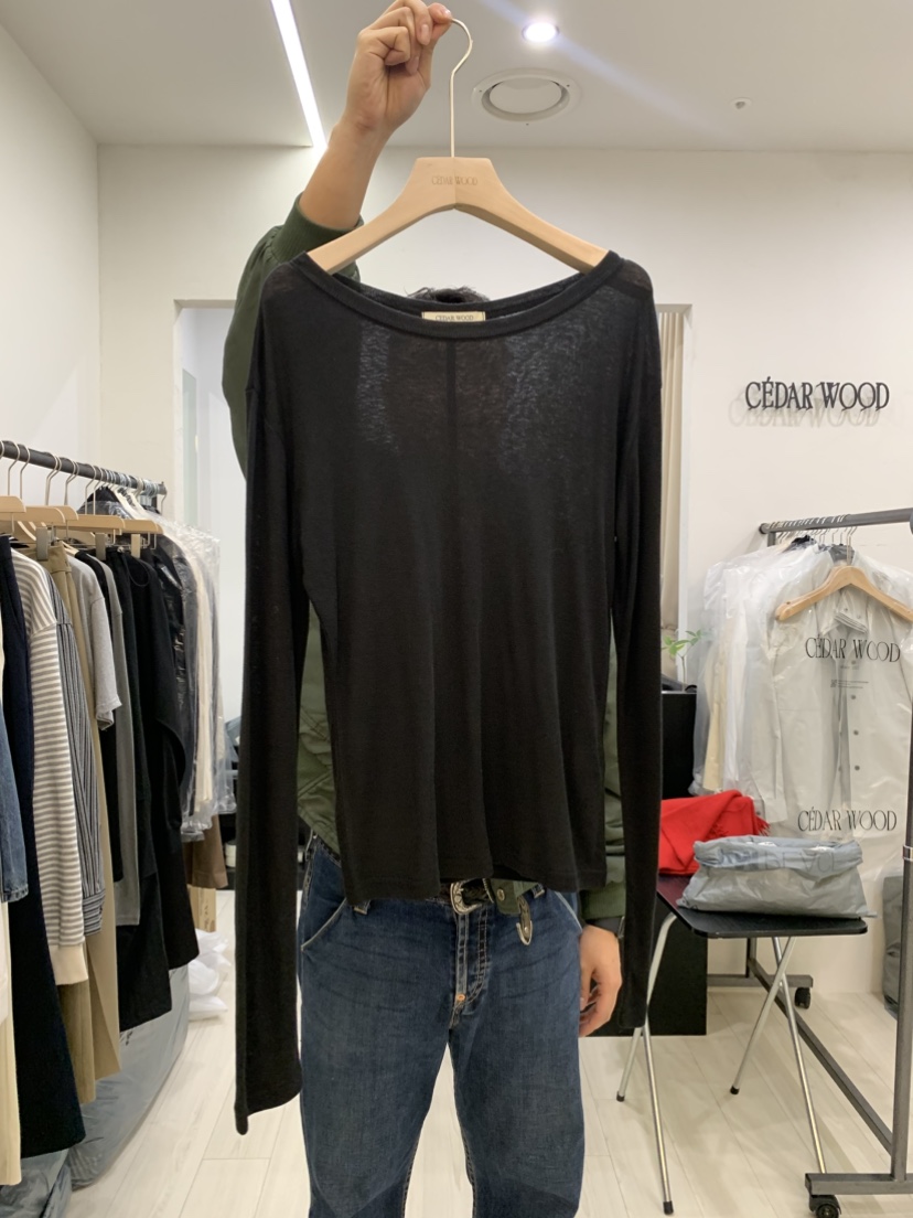 CEDARWOOD韓國直郵東大門代購女裝新品真品休閑25春夏長袖T恤CEDARWOOD長袖T恤圖色4