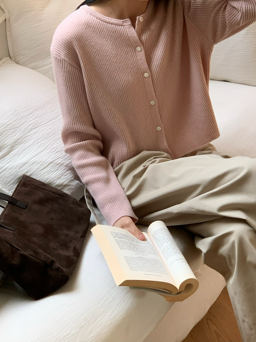 SORBET韓國直郵東大門代購女裝新款時尚25春夏熱賣針織衫開衫SORBET/flat white針織衫