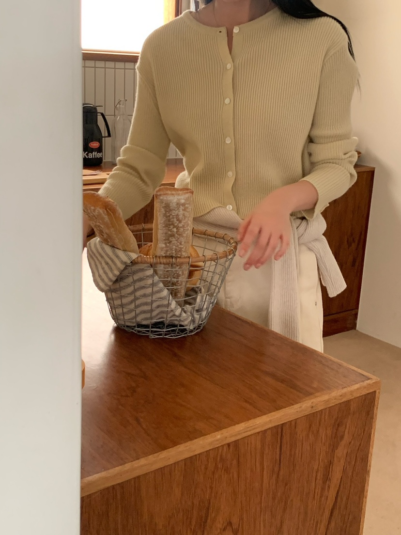 SORBET韓國直郵東大門代購女裝新款時尚25春夏熱賣針織衫開衫SORBET/flat white針織衫