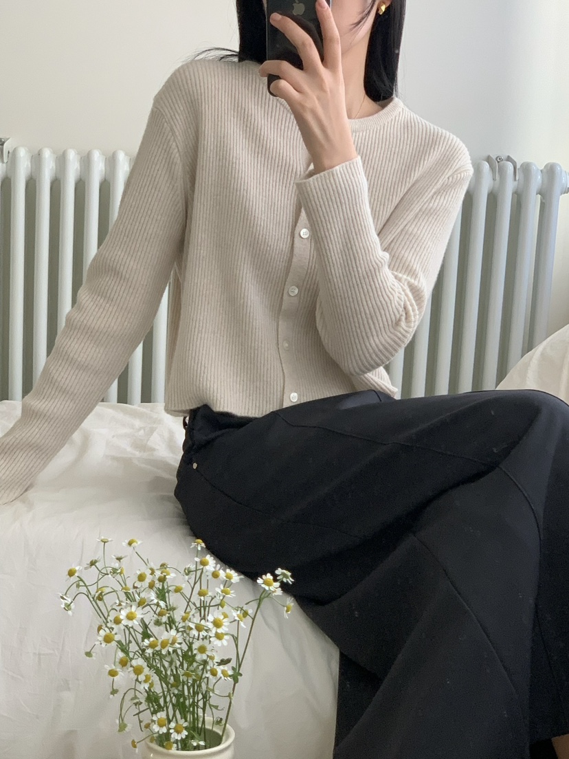 SORBET韓國直郵東大門代購女裝新款時尚25春夏熱賣針織衫開衫SORBET/flat white針織衫