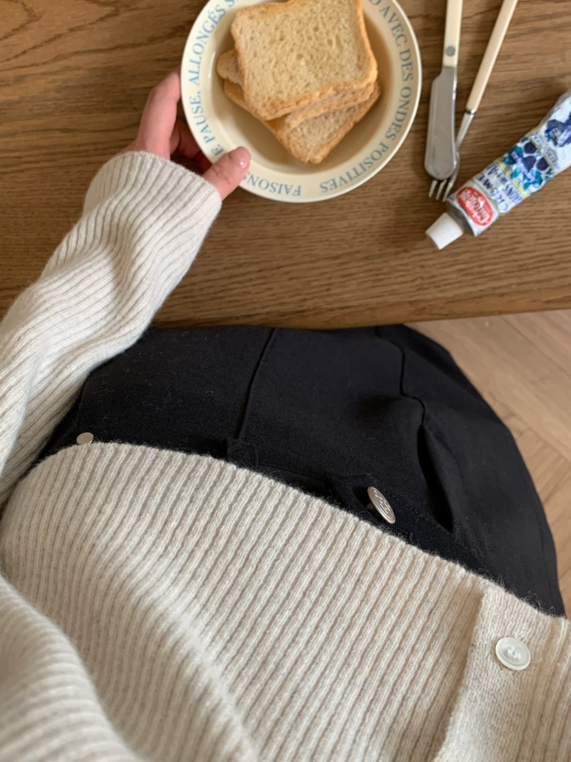 SORBET韓國直郵東大門代購女裝新款時尚25春夏熱賣針織衫開衫SORBET/flat white針織衫