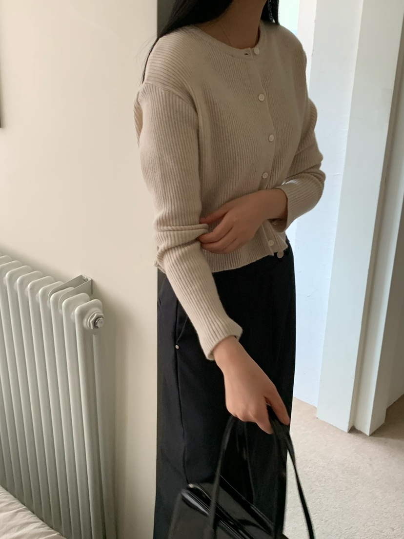 SORBET韓國直郵東大門代購女裝新款時尚25春夏熱賣針織衫開衫SORBET/flat white針織衫