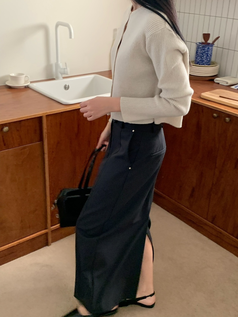 SORBET韓國直郵東大門代購女裝新款時尚25春夏熱賣針織衫開衫SORBET/flat white針織衫