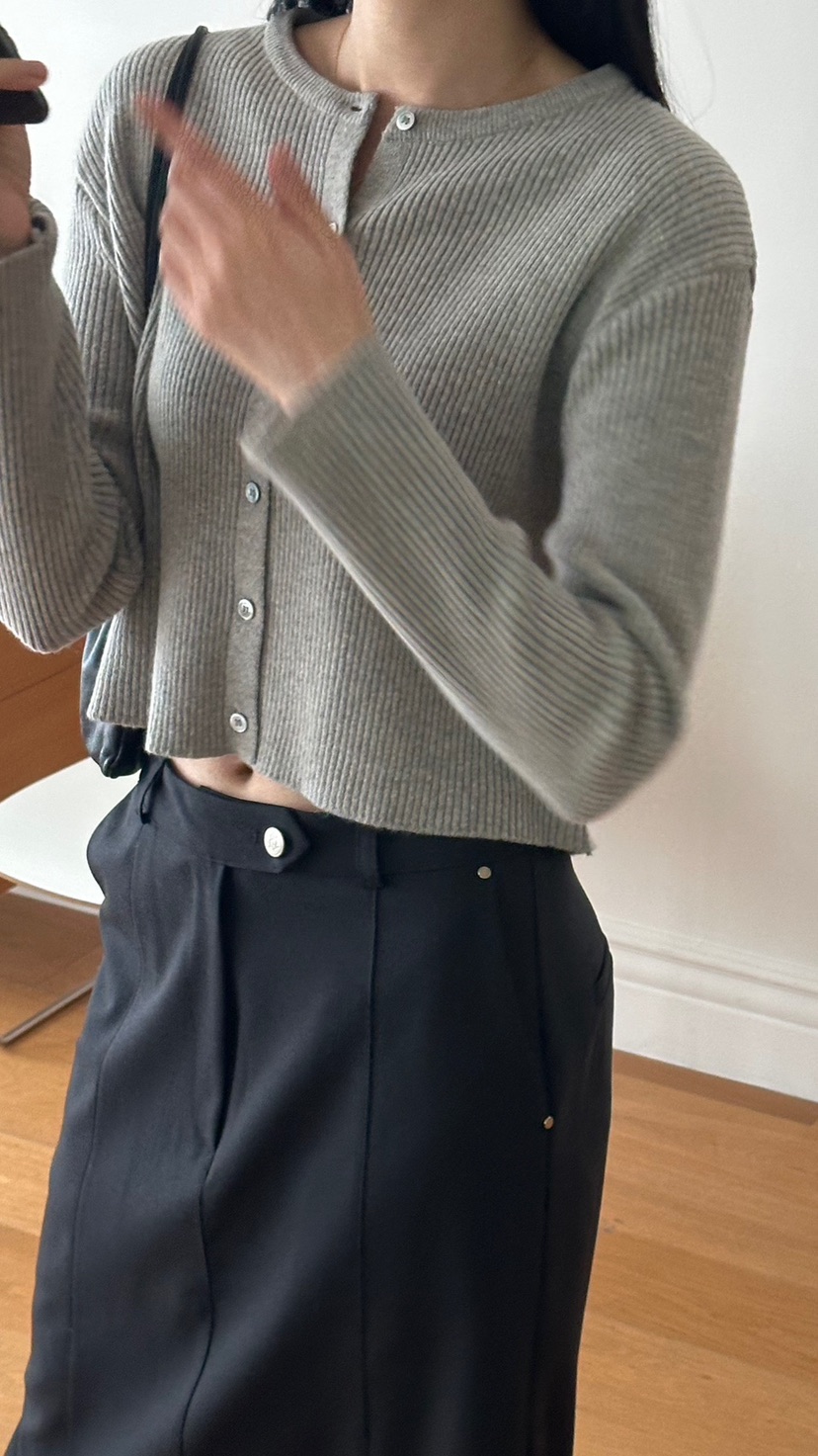 SORBET韓國直郵東大門代購女裝新款時尚25春夏熱賣針織衫開衫SORBET/flat white針織衫