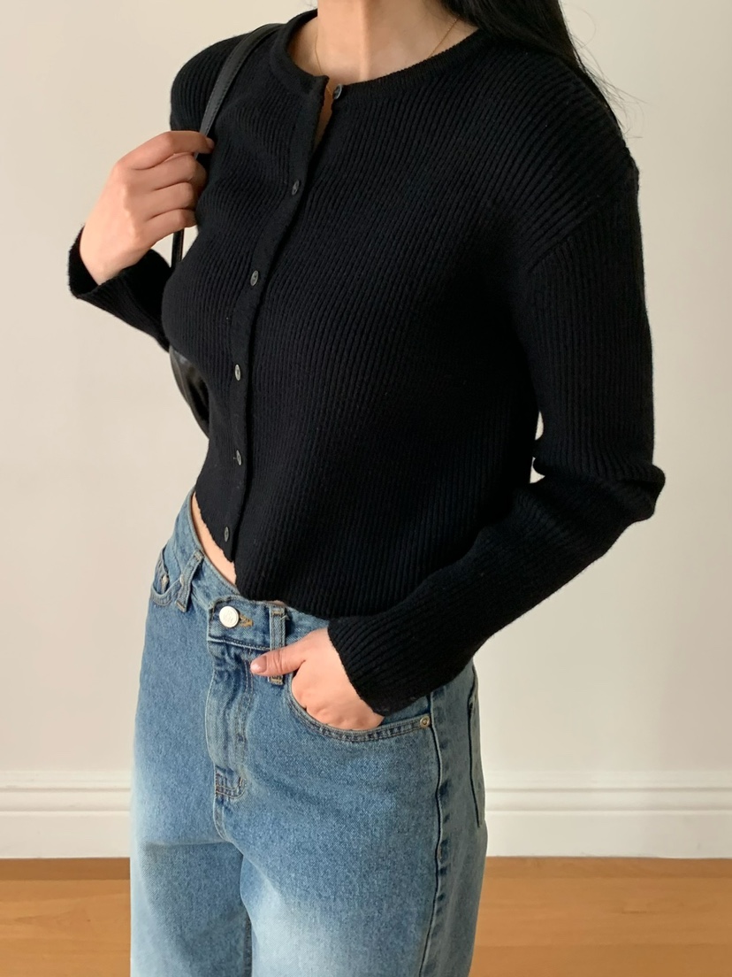 SORBET韓國直郵東大門代購女裝新款時尚25春夏熱賣針織衫開衫SORBET/flat white針織衫