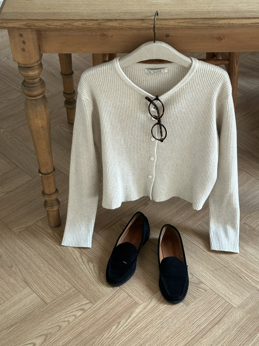 SORBET韓國直郵東大門代購女裝新款時尚25春夏熱賣針織衫開衫SORBET/flat white針織衫圖色3