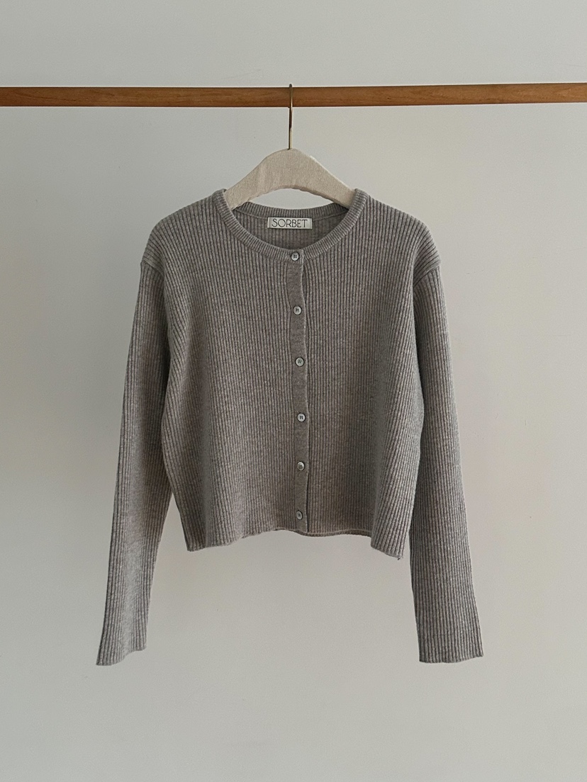 SORBET韓國直郵東大門代購女裝新款時尚25春夏熱賣針織衫開衫SORBET/flat white針織衫圖色5