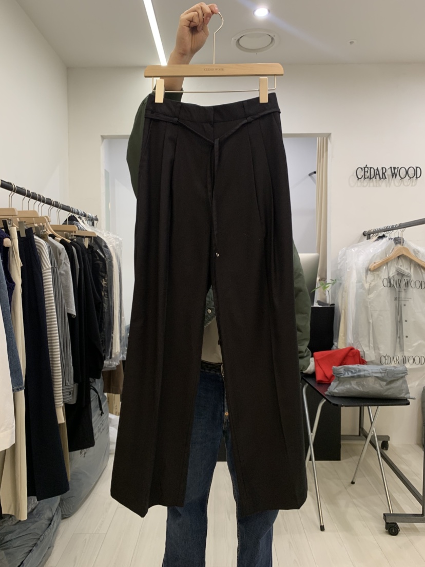 CEDARWOOD韓國直郵東大門實拍女裝新款熱賣休閑休閑褲含腰帶CEDARWOOD休閑褲圖色2