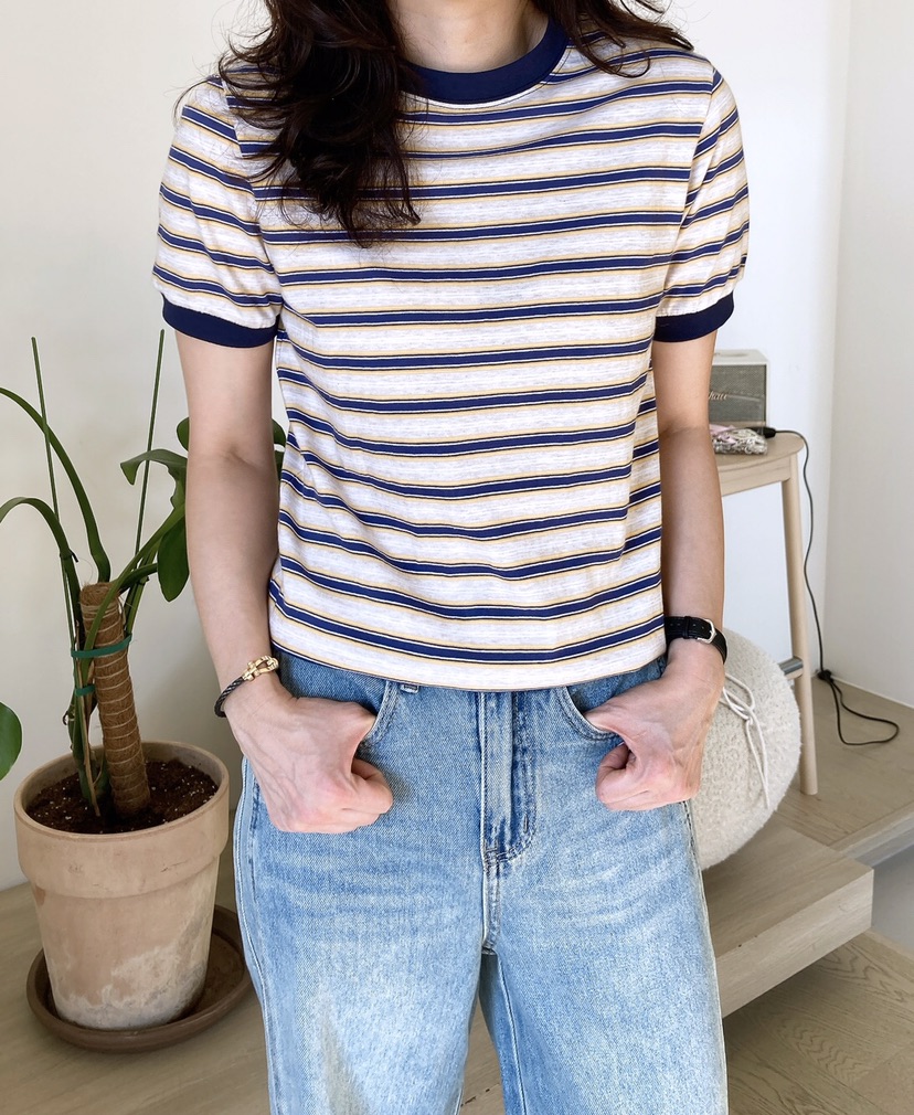 HANNA-A韓國直郵東大門實拍女裝新款真品人氣熱賣休閑25春夏T恤HANNAT恤