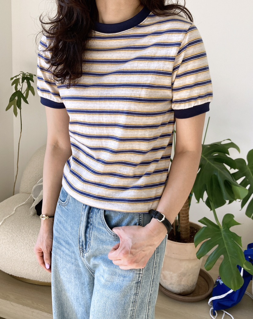 HANNA-A韓國直郵東大門實拍女裝新款真品人氣熱賣休閑25春夏T恤HANNAT恤