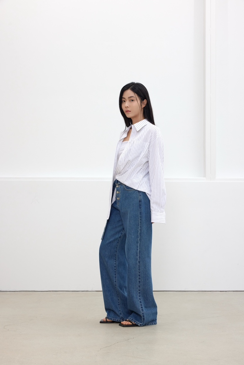 LE-PPL韓國直郵東大門實拍女裝新款休閑熱賣25春夏襯衫蕾絲衫LE-PPL襯衫/蕾絲衫