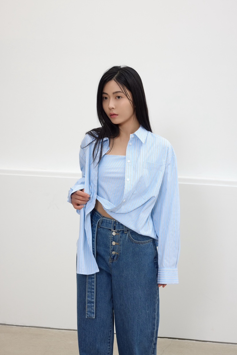 LE-PPL韓國直郵東大門實拍女裝新款休閑熱賣25春夏襯衫蕾絲衫LE-PPL襯衫/蕾絲衫