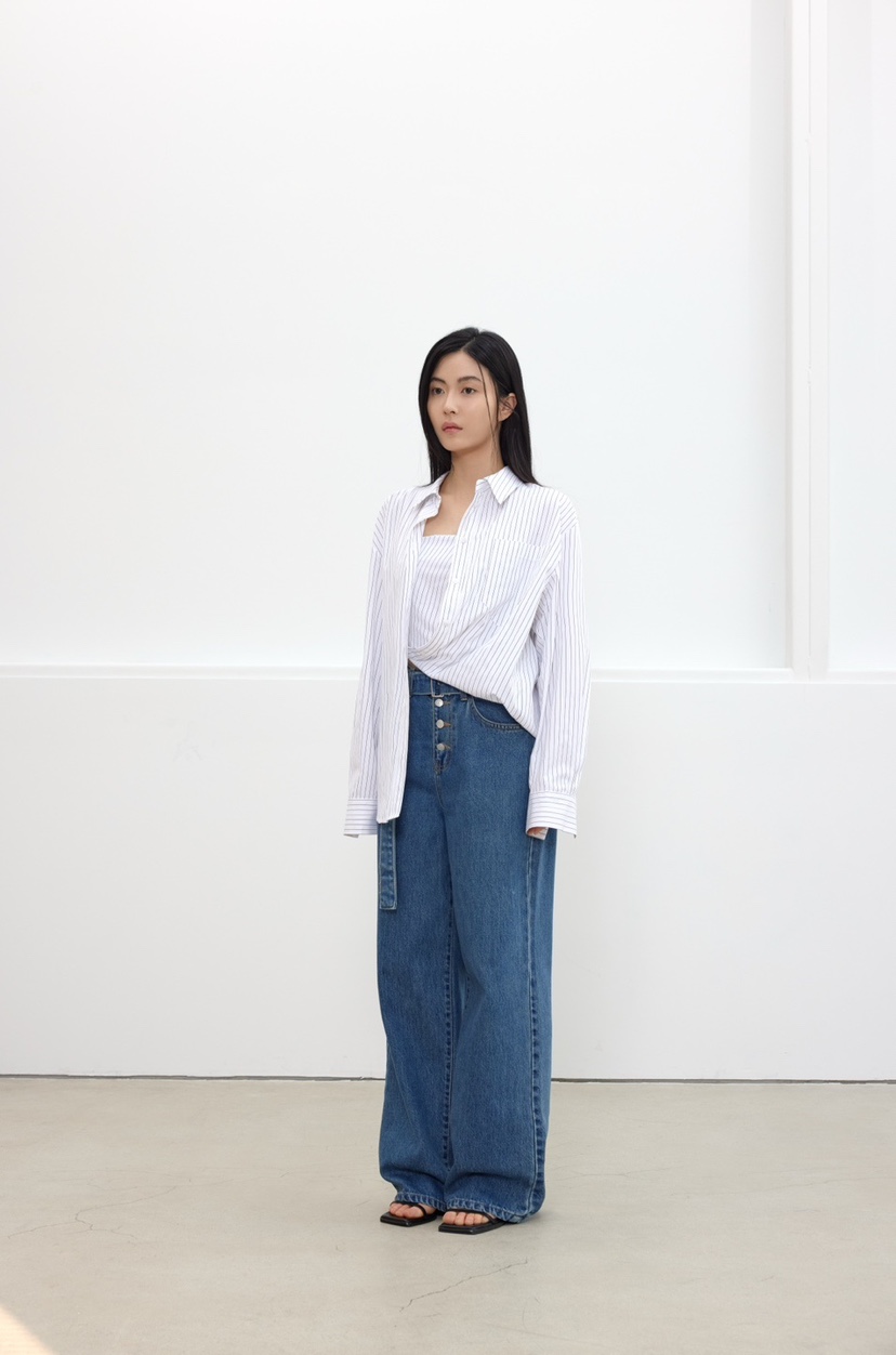 LE-PPL韓國直郵東大門實拍女裝新款休閑熱賣25春夏襯衫蕾絲衫LE-PPL襯衫/蕾絲衫圖色2
