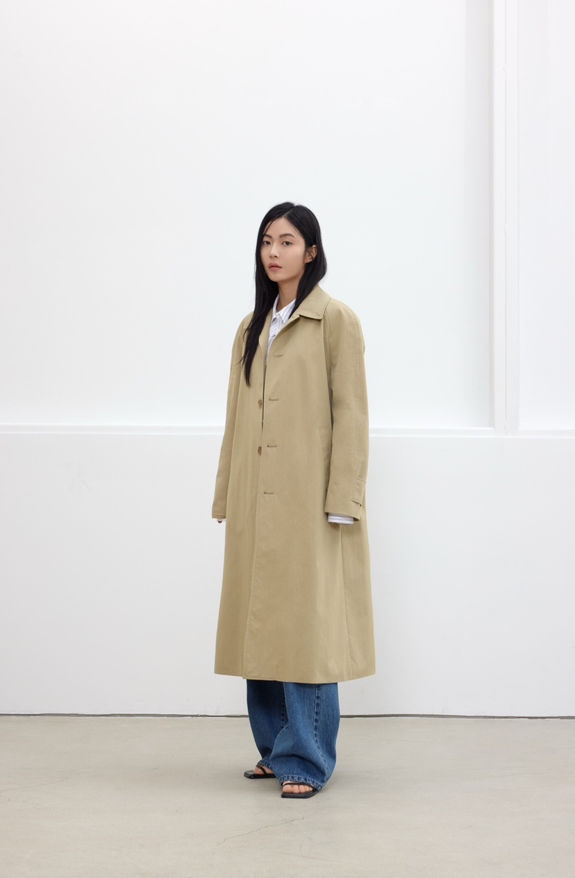 LE-PPL韓國直郵女裝新品時尚真品職業25春夏休閑中長款大衣LE-PPL中長款大衣