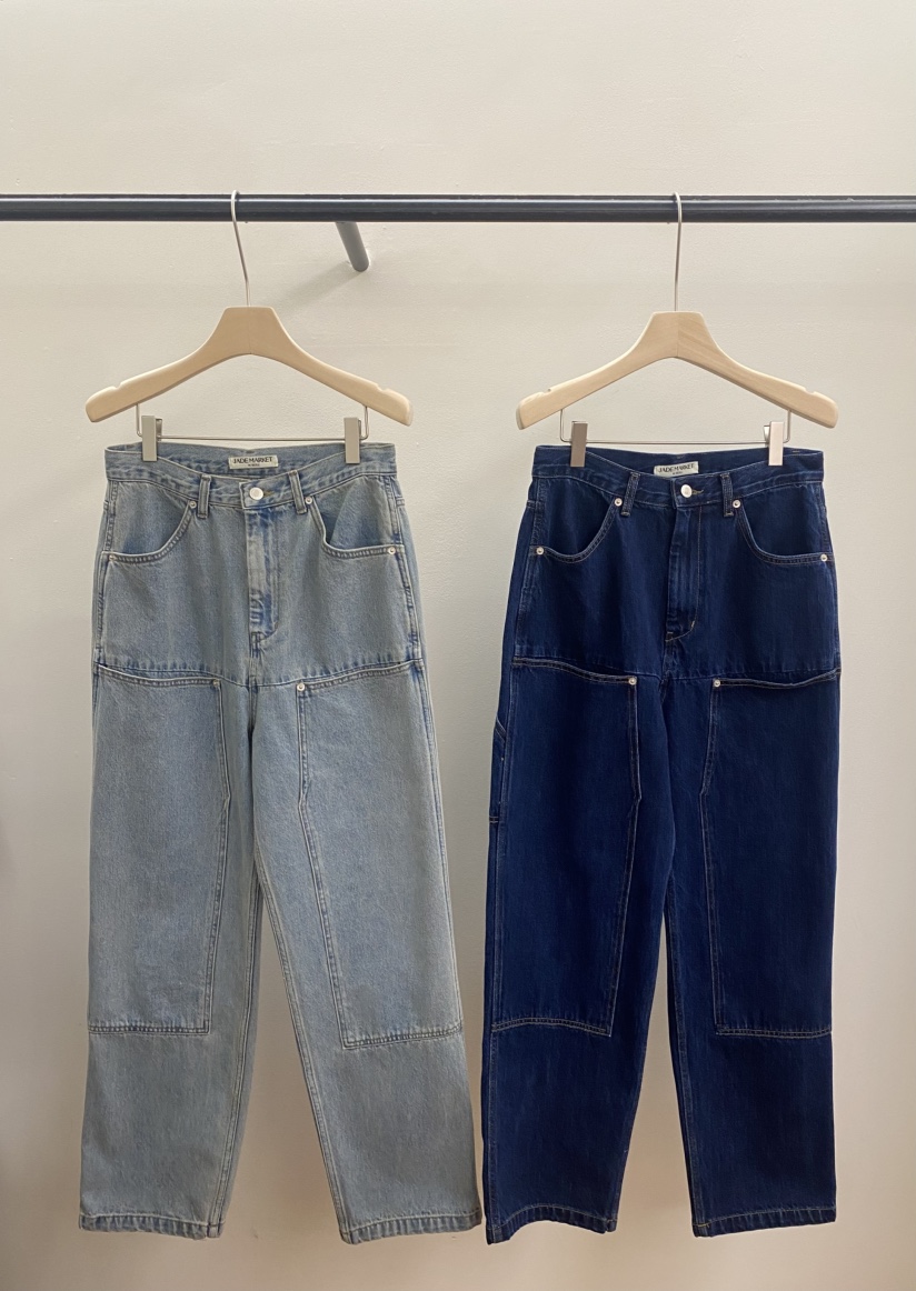 JADEMARKET直郵韓國代購女裝新品25春夏推薦人氣休閑牛仔褲JADE MARKET牛仔褲