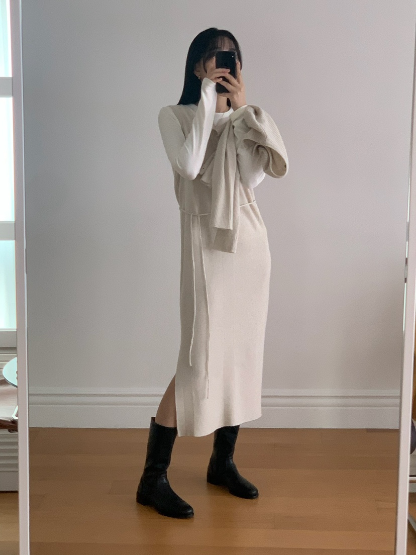SORBET韓國直郵東大門代購女裝新款職業休閑人氣熱賣連衣裙SORBET/flat white連衣裙