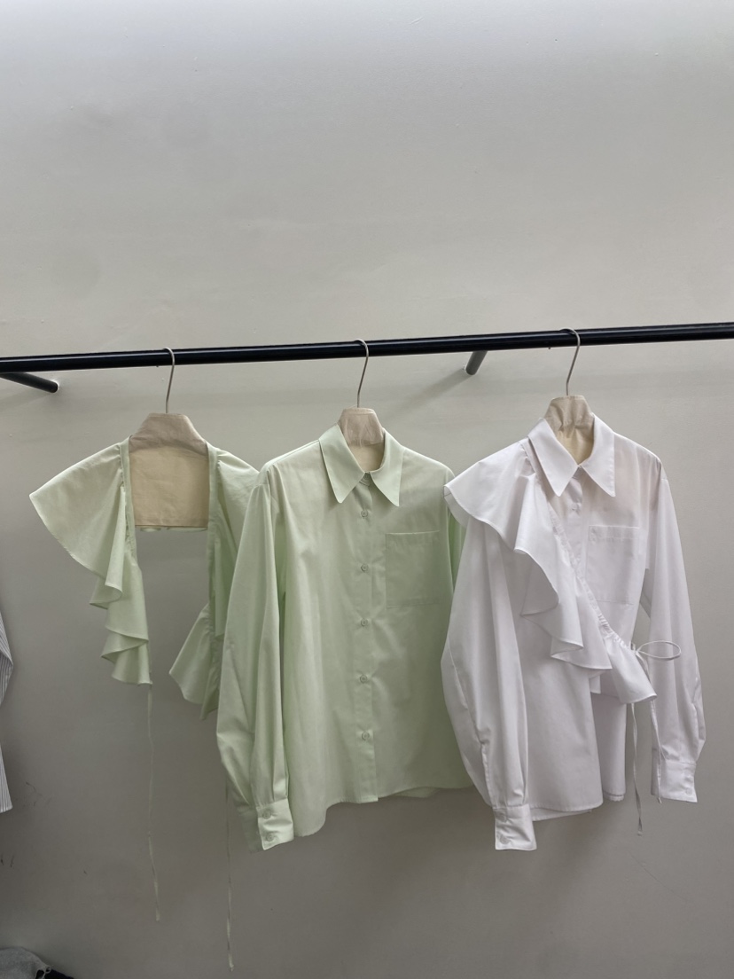 JADEMARKET直郵韓國代購女裝新品真品職業襯衫蕾絲衫含腰帶JADE MARKET襯衫/蕾絲衫