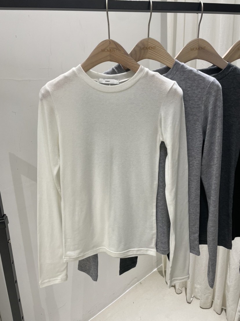 MOMENT韓國直郵東大門實拍女裝新款職業真品熱賣人氣長袖T恤MOMENT/RECOVER長袖T恤