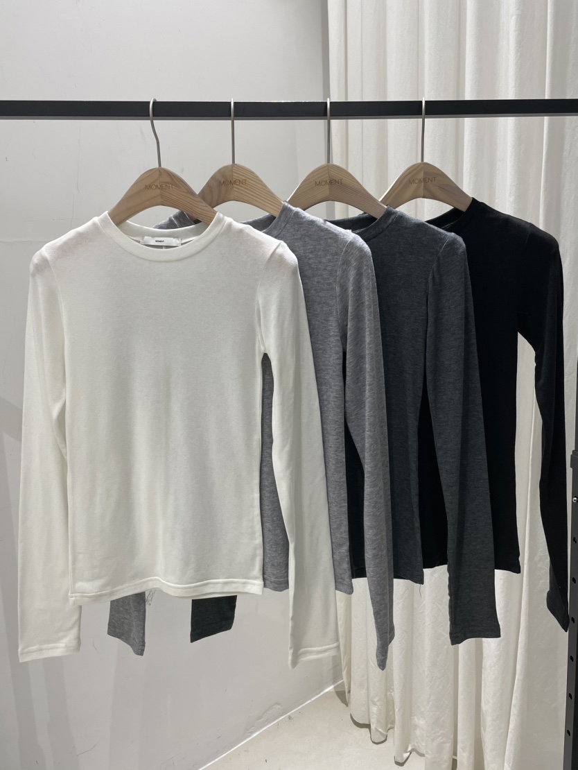 MOMENT韓國直郵東大門實拍女裝新款職業真品熱賣人氣長袖T恤MOMENT/RECOVER長袖T恤