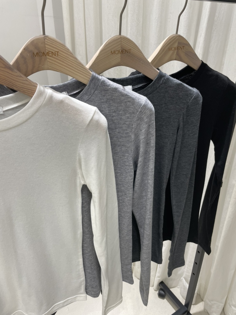 MOMENT韓國直郵東大門實拍女裝新款職業真品熱賣人氣長袖T恤MOMENT/RECOVER長袖T恤