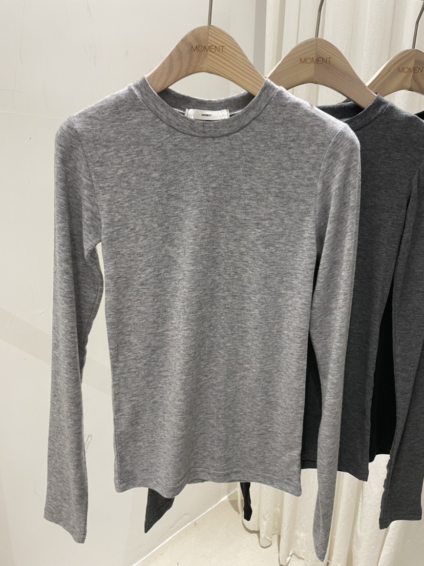 MOMENT韓國直郵東大門實拍女裝新款職業真品熱賣人氣長袖T恤MOMENT/RECOVER長袖T恤圖色2
