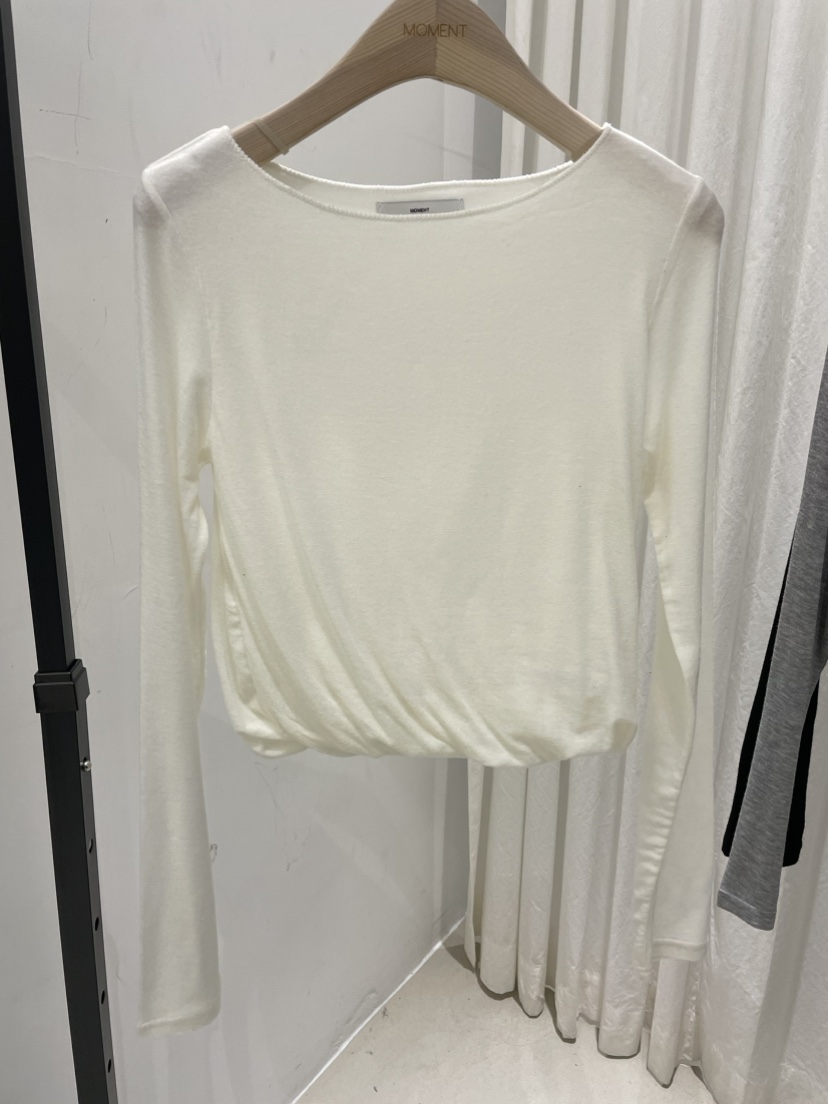 MOMENT韓國直郵女裝新品時尚熱賣推薦職業25春夏休閑長袖T恤MOMENT/RECOVER長袖T恤圖色1